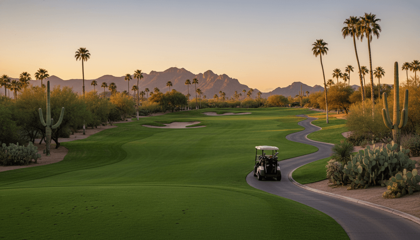 Cart path through pines